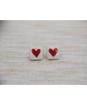 Square Hearts Earrings