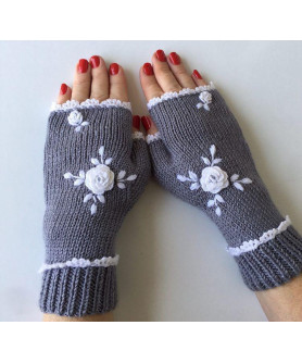 Grey Αttitude Set Gloves