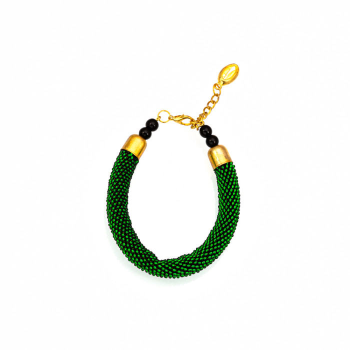 Πράσινο Bead Crochet Βραχιόλι