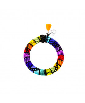 Multi Color Bead Crochet Bracelet