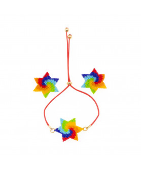 Never See a Colorful Star Earring