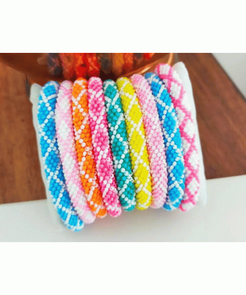 Colourful Crochet Βραχιόλι