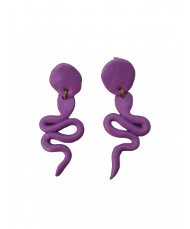 Purple Snakes Earrings