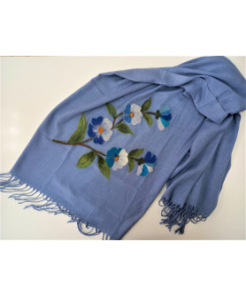 Blue Jean Blossom Shawl