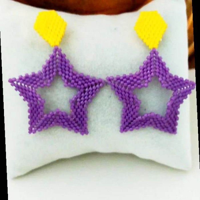 Miyuki Star Earrings