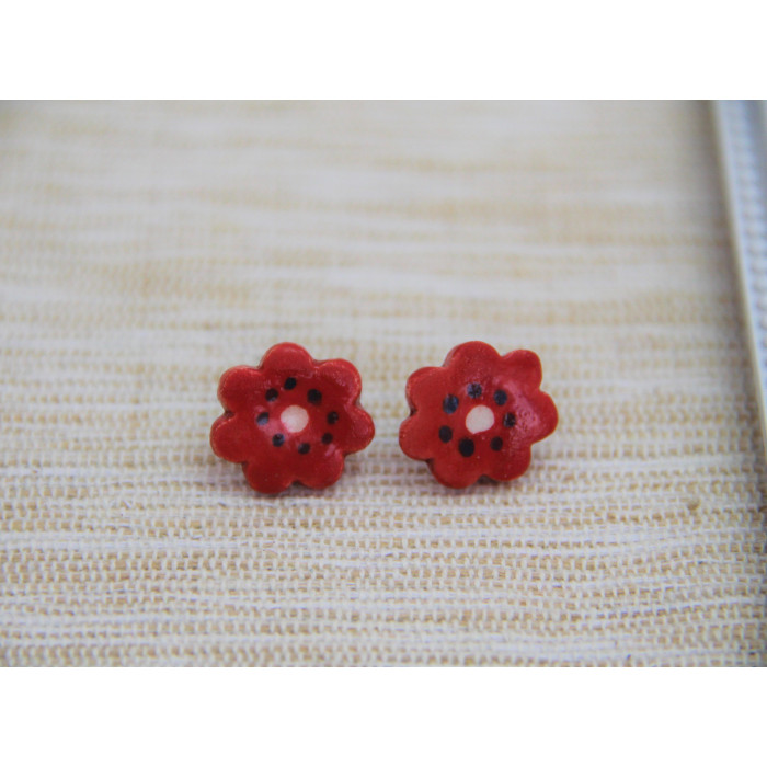 Ceramic Flower Earrings