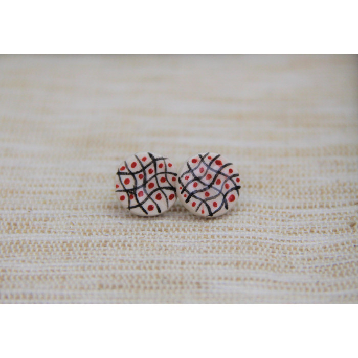 Round Lines & Dots Earrings