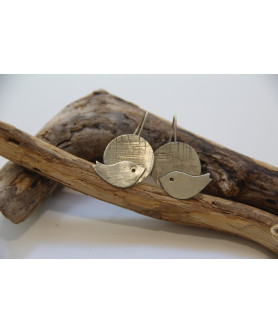 Engraving Bird Earrings