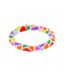 Colorful Touch Bead Crochet Bracelet
