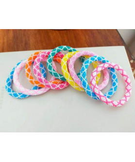 Colourful Bead Crochet Bracelet